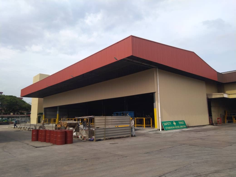 Civil, Steel Structure fabrication and erection work of drum plant warehouse Civil, Steel Structure fabrication and erection work of drum plant warehouse